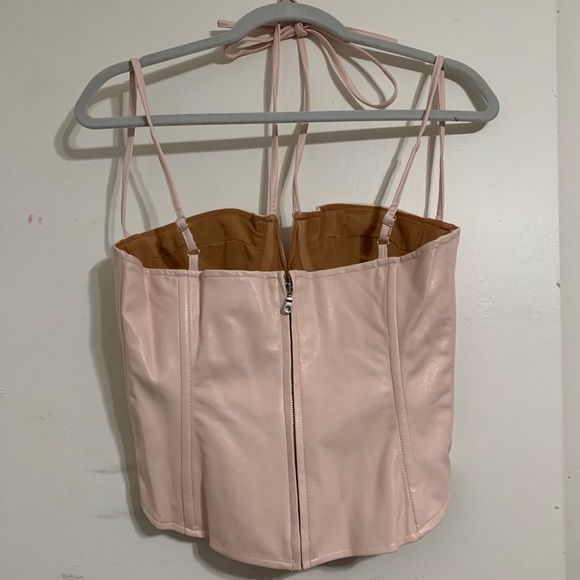 NWT Miaou Aphex Halter Top Corset with Boning - Pink Rose - Picture 3 of 9